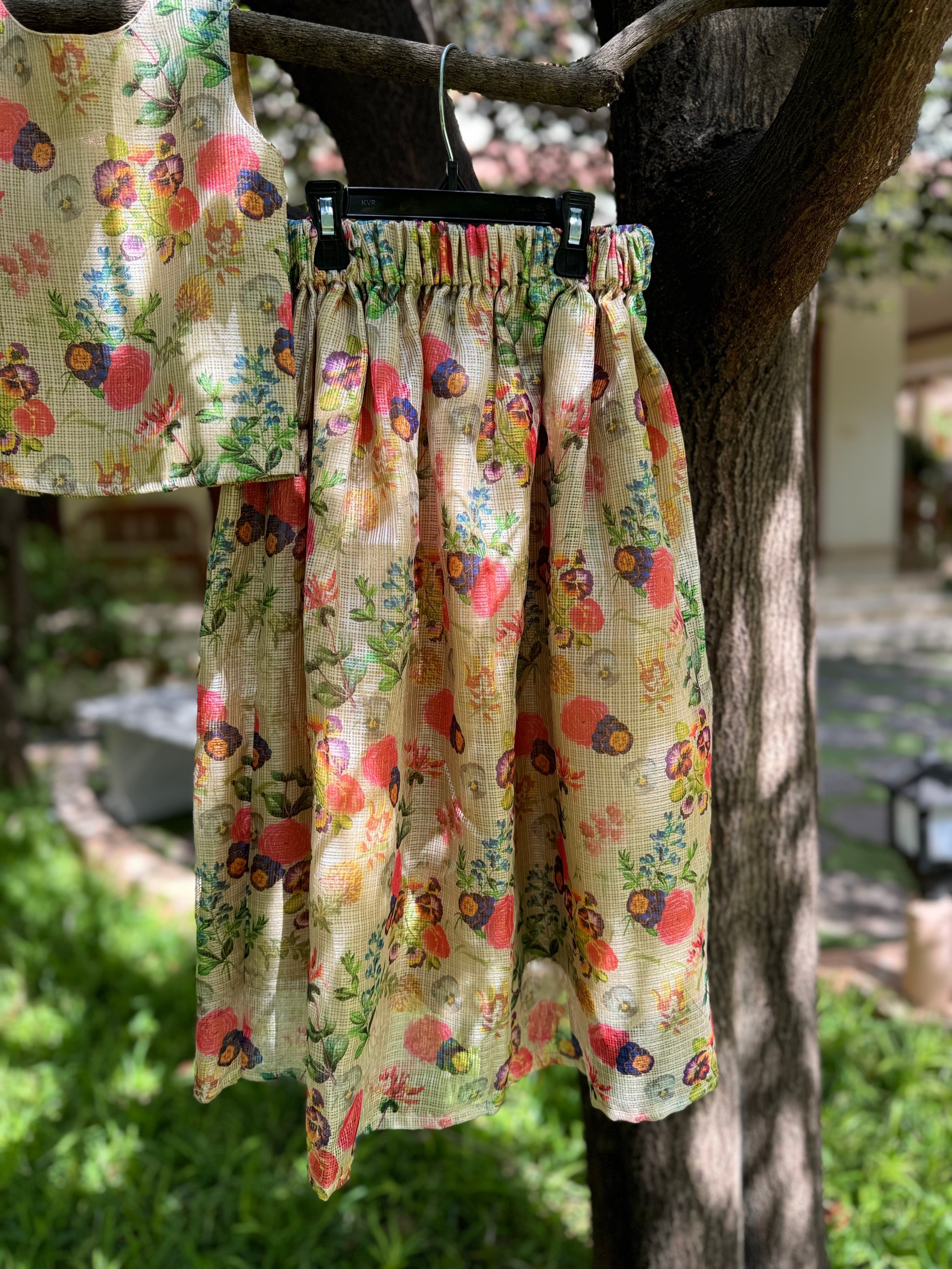 Floral Full Skirt Set Co-ords