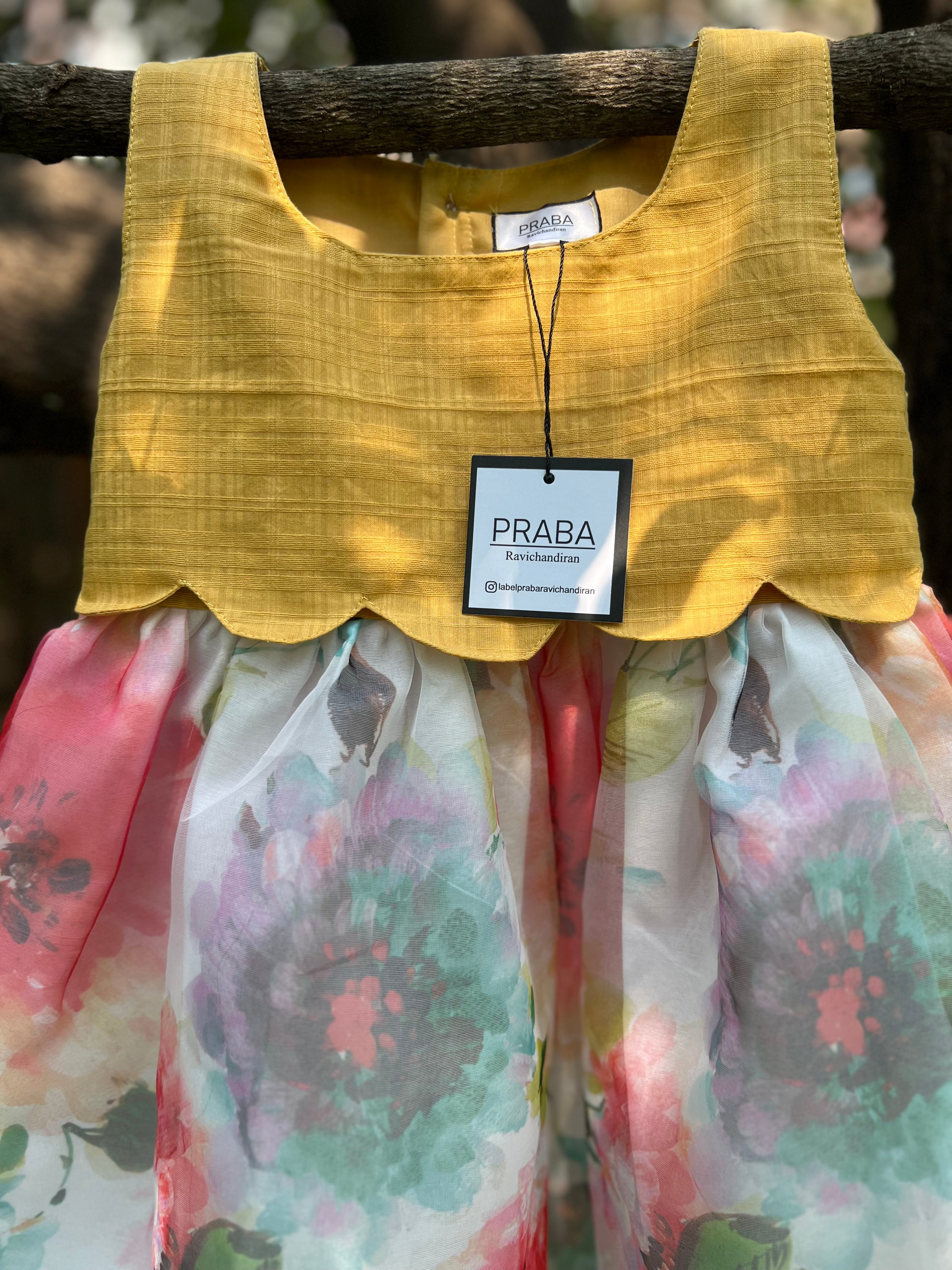 Yellow floral frock