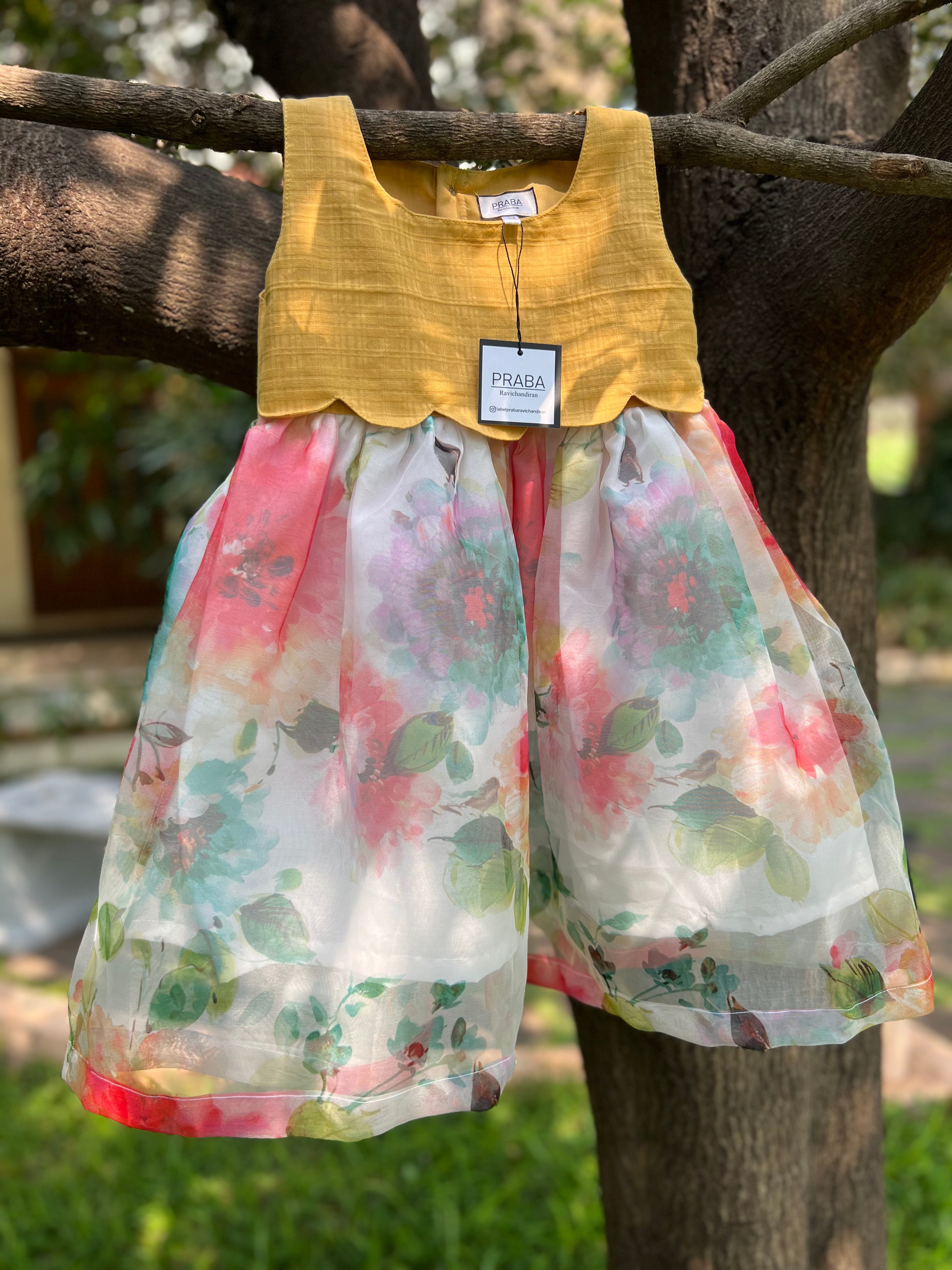 Yellow floral frock