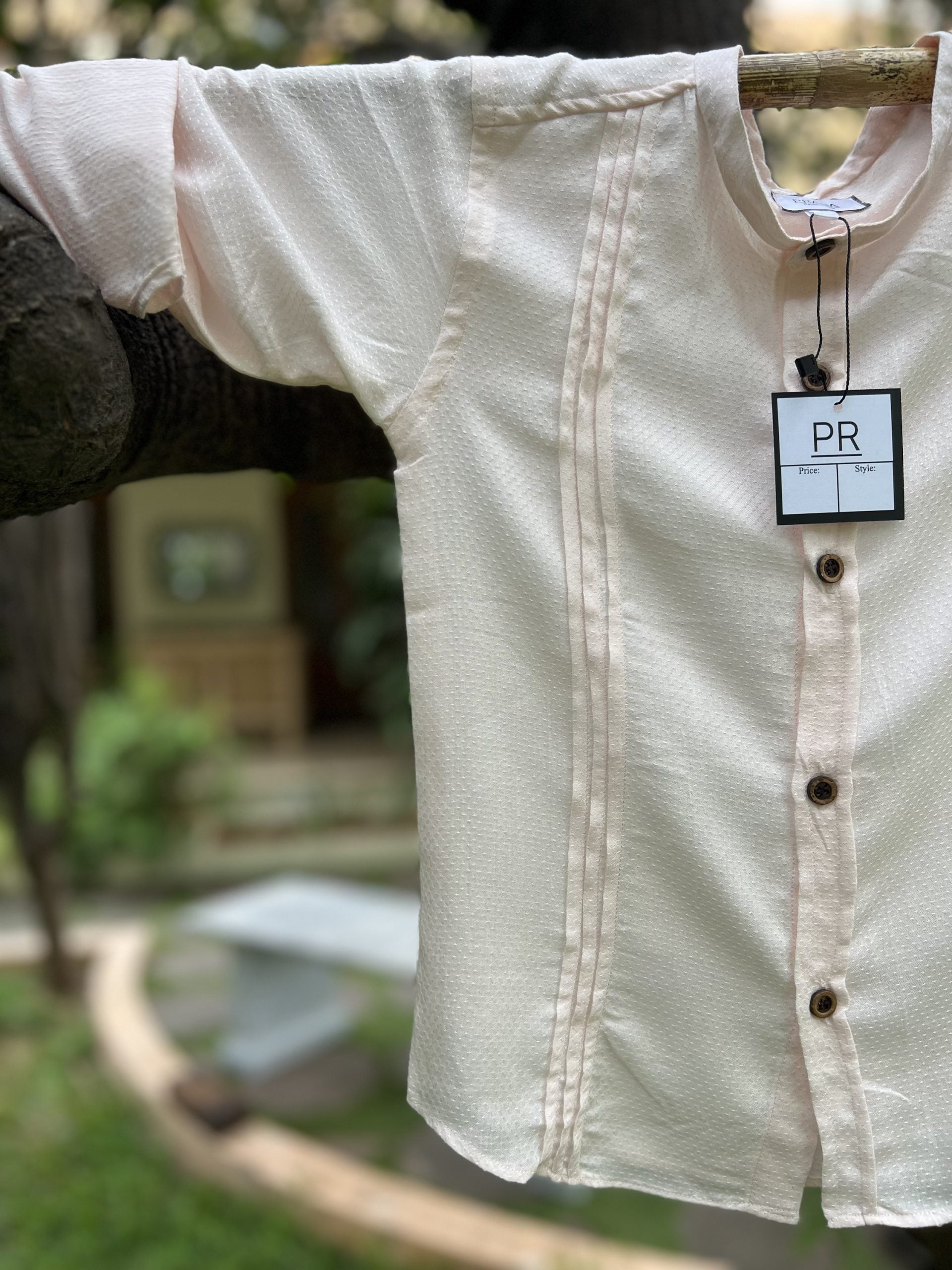 Pastel pink silk shirt